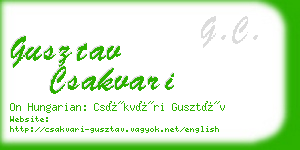 gusztav csakvari business card